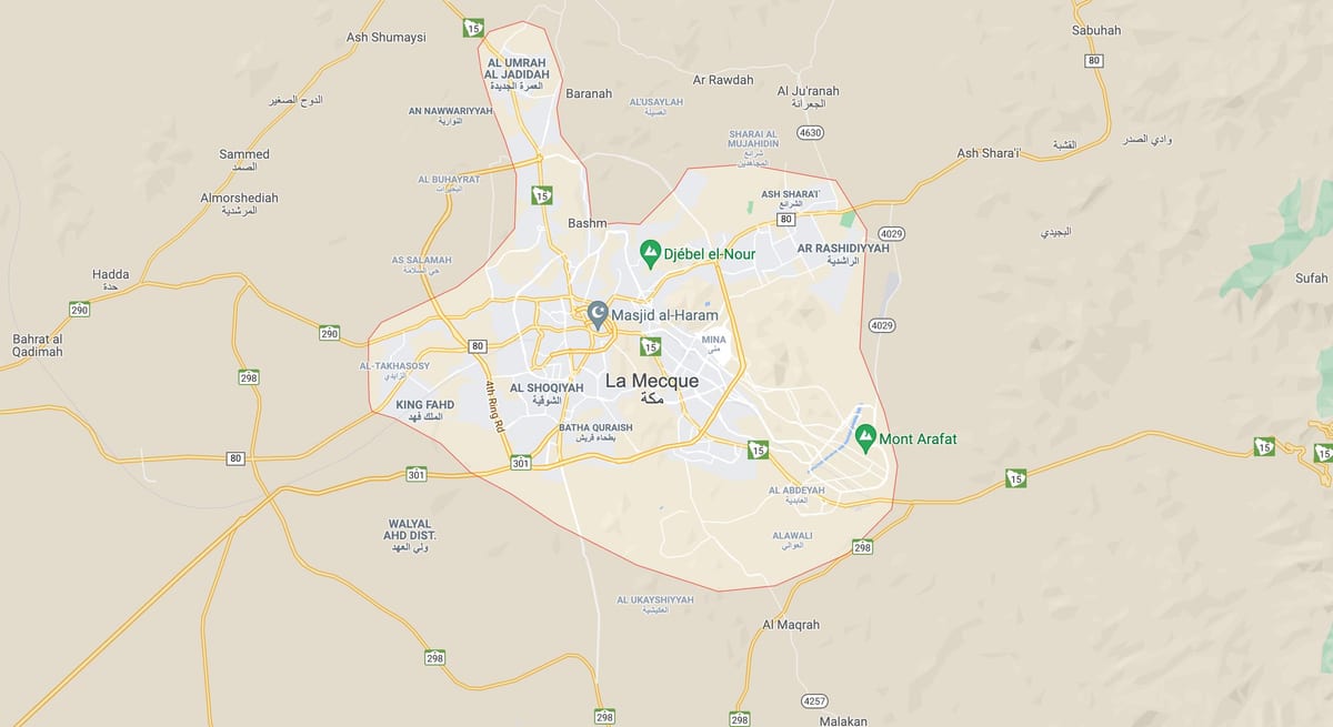 Mekka (Makkah) Straßenkarte